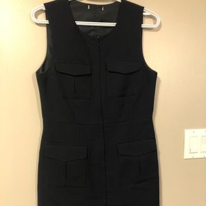 Dark Navy Blue Zip Dress